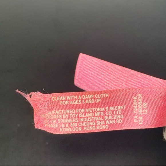 PINK by Victoria's Secret White Dog Rainbow Love and Graffiti Plush Dog Lot of 2 - Picture 13 of 13